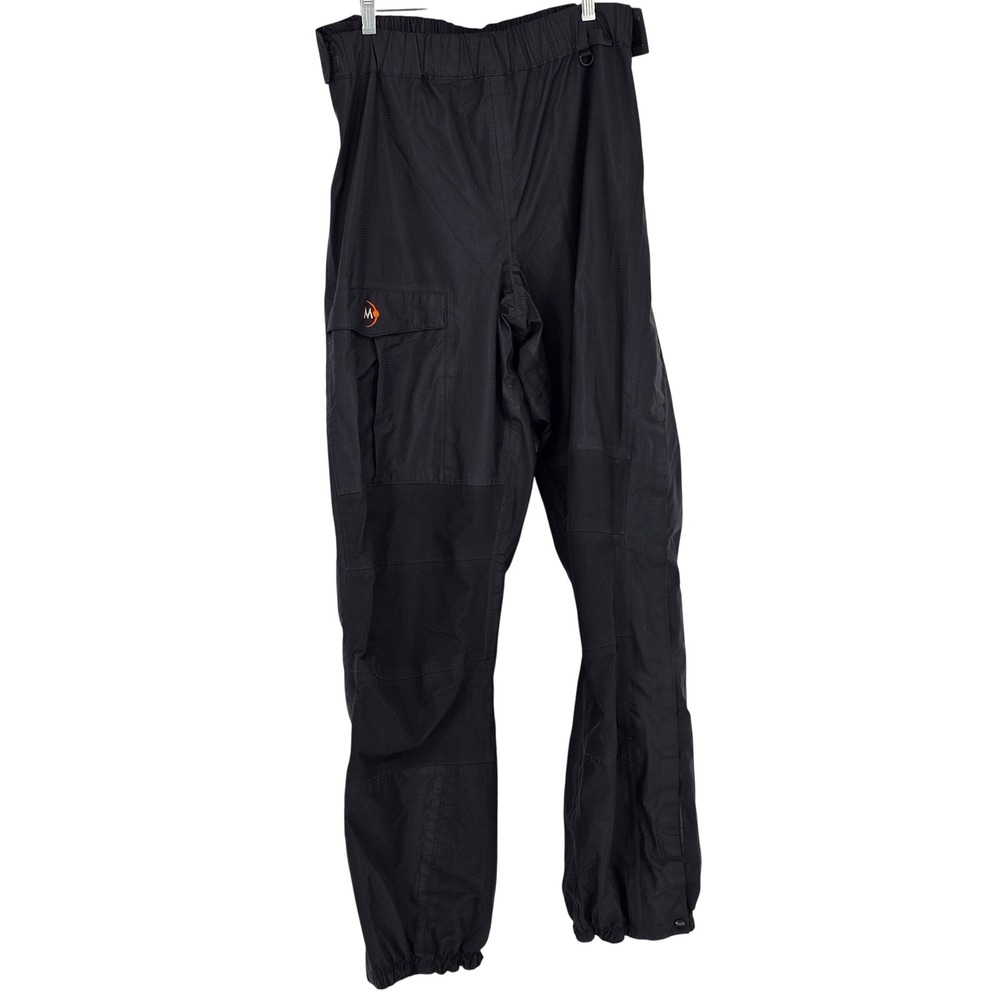 Vintage Moonstone Gore-Tex Full Zip Rain Pants USA Black Waterproof Hiking XL